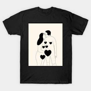 NACKED COUPLE KISSING T-Shirt